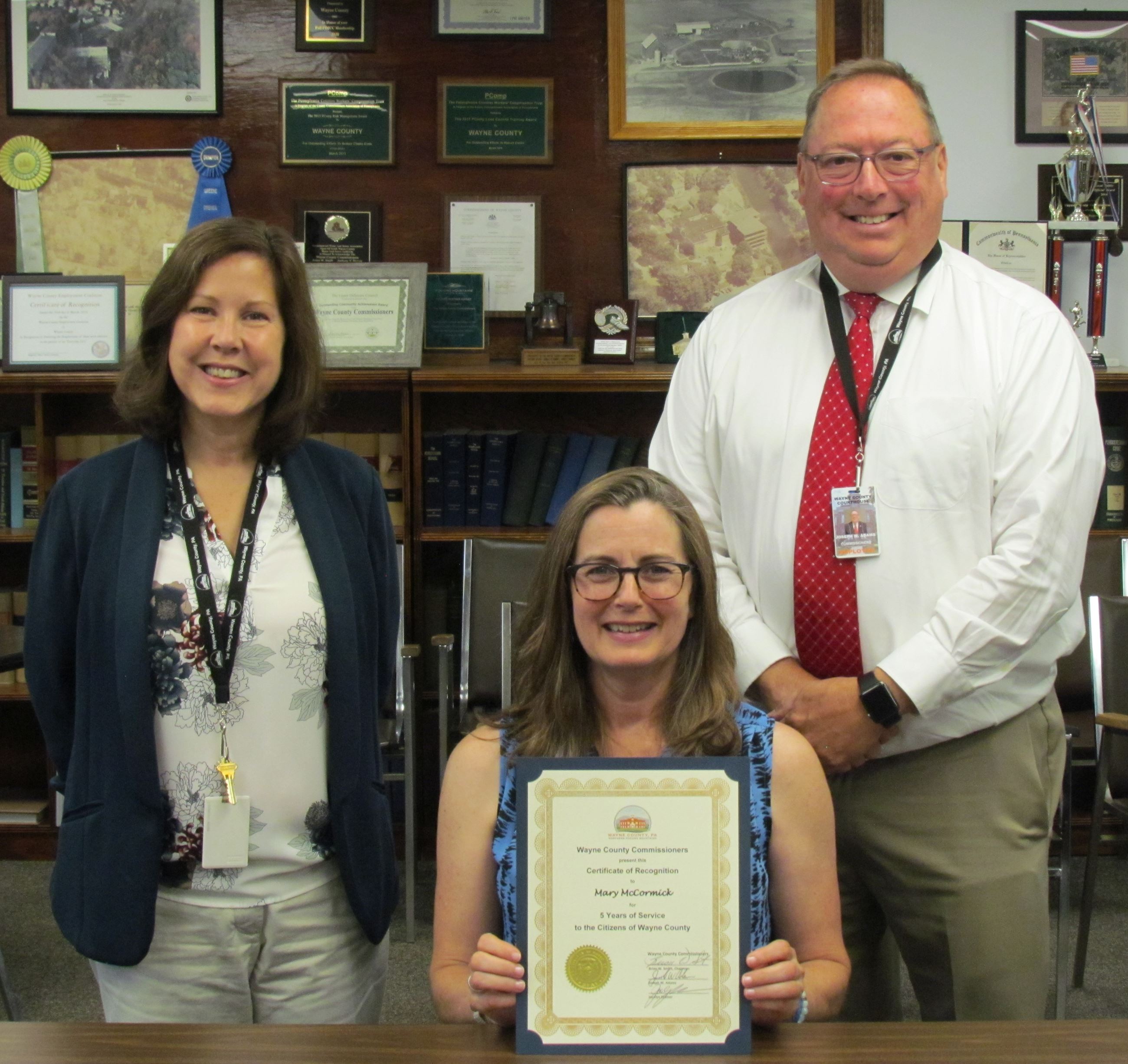 Mary McCormick, Prothonotary, 5 years